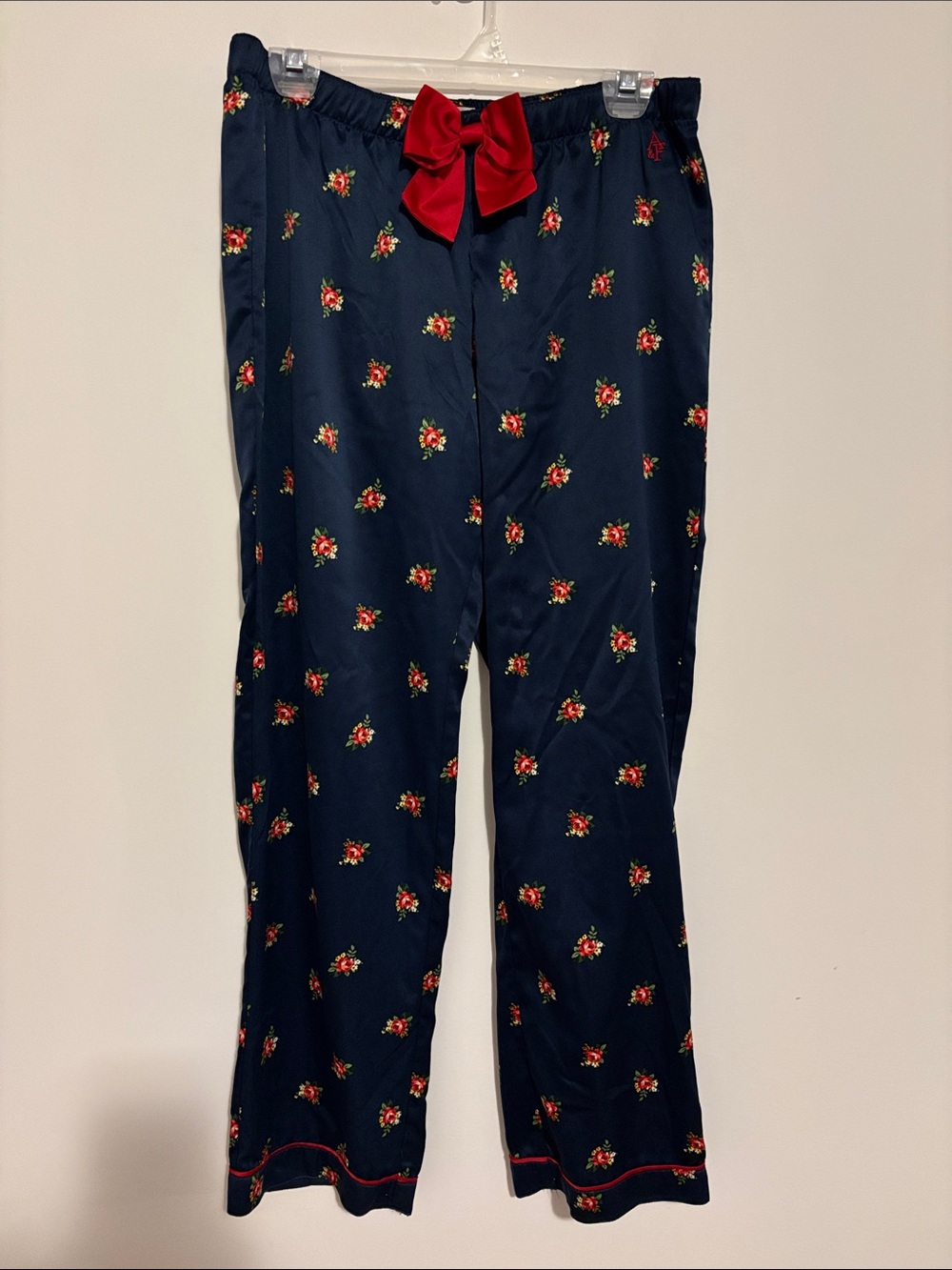 Abercrombie & Fitch Navy Floral Lounge Pants with Red Accents
